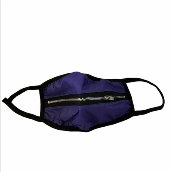 Fashion Cotton Zippered Face Mask Purple - Picture 1 of 5